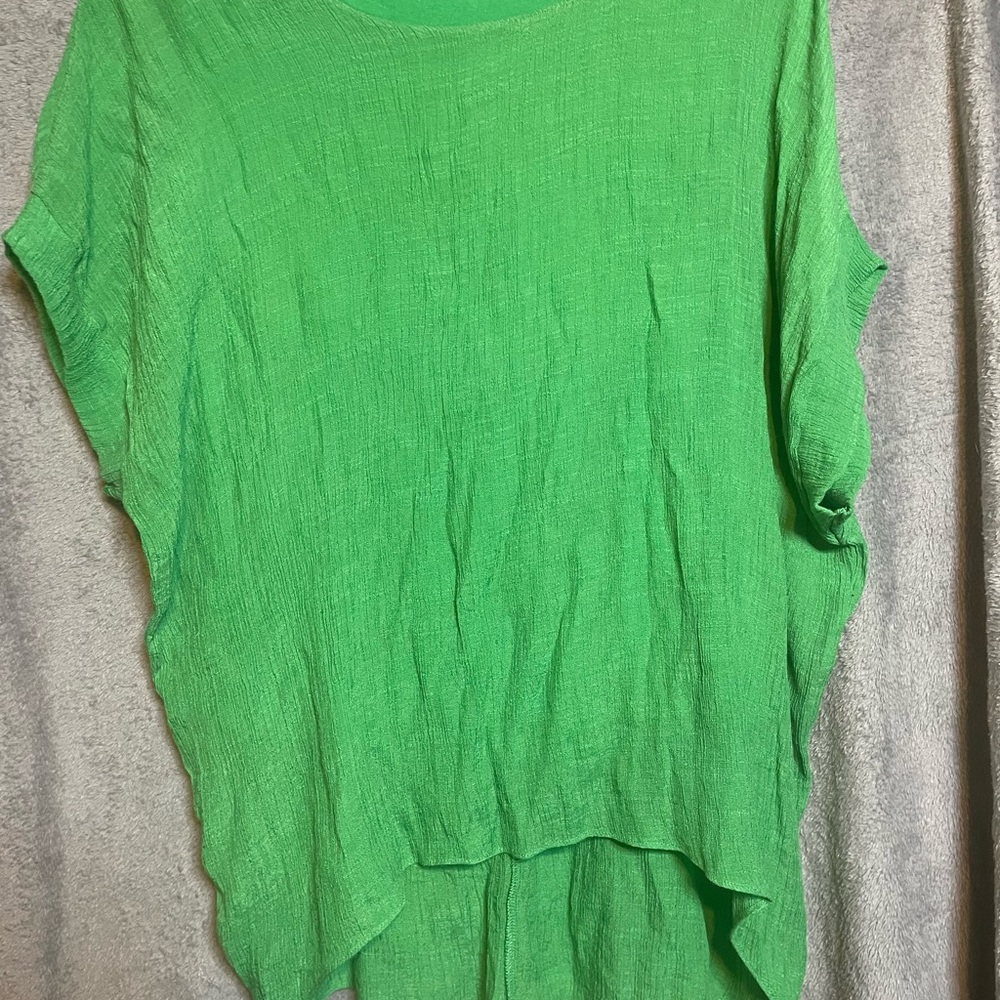 Umgee Vibrant Green Tunic Top